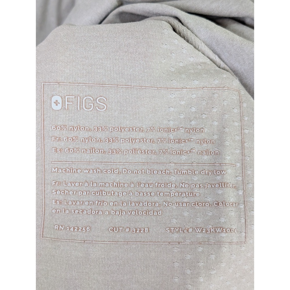 FIGS Seamless Long Sleeve Underscrub Womens 2XL Tan Shirt - Picture 5 of 8